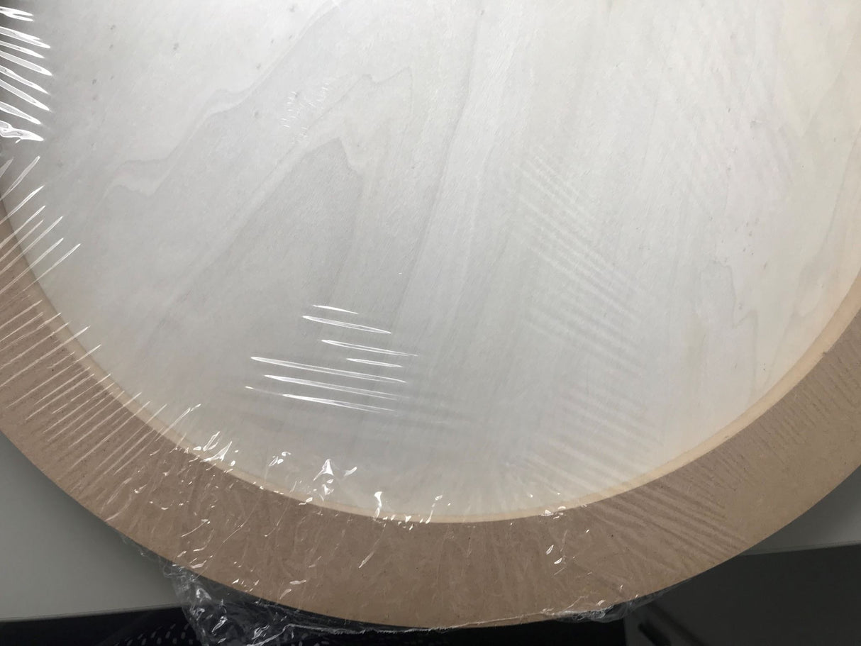 Jasart 90cm round wood panel, FSC certified, smooth surface for acrylics, oils, and mixed media projects.