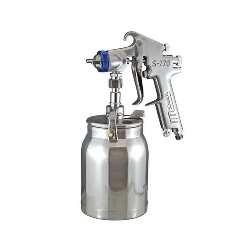ITM Star Spray Gun with 1L Pot and 1.5mm nozzle, designed for fine atomization in DIY and professional automotive spraying.
