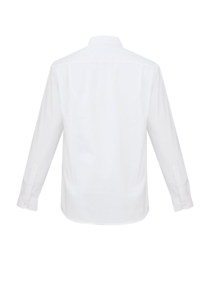 Mens Regent L/S Shirt in white, size 3XL, featuring wrinkle-resistant premium cotton and modern design elements.