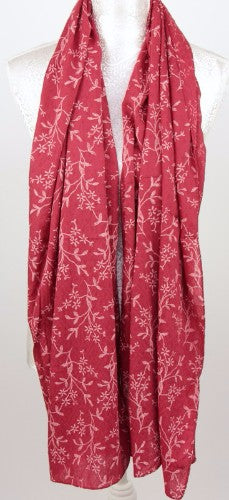 Burgundy floral seersucker fabric, 65cm x 165cm, ideal for crafting, fashion, and home decor projects.