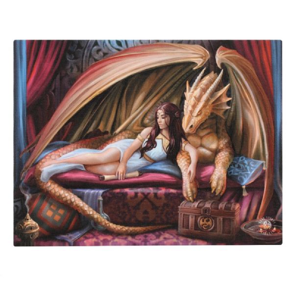 Small canvas wall art by Anne Stokes featuring mystical 'Inner Sanctum' design, perfect for enchanting home decor.