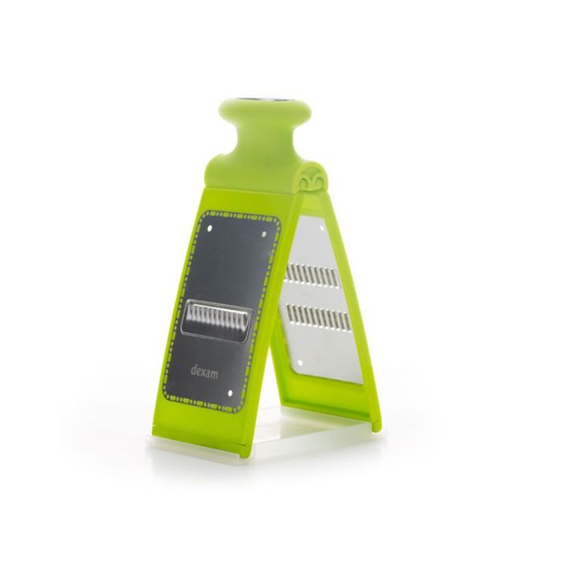 Dexam Potato Grate - Mate grater with dual-sided design for strips, crinkles, and waffle chips; folds flat for easy storage.