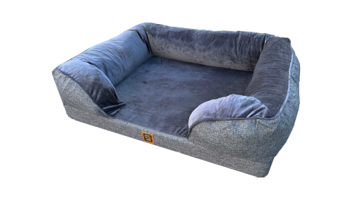 Orthopedic Dog Sofa Bed - Grey (90 x 68cm)