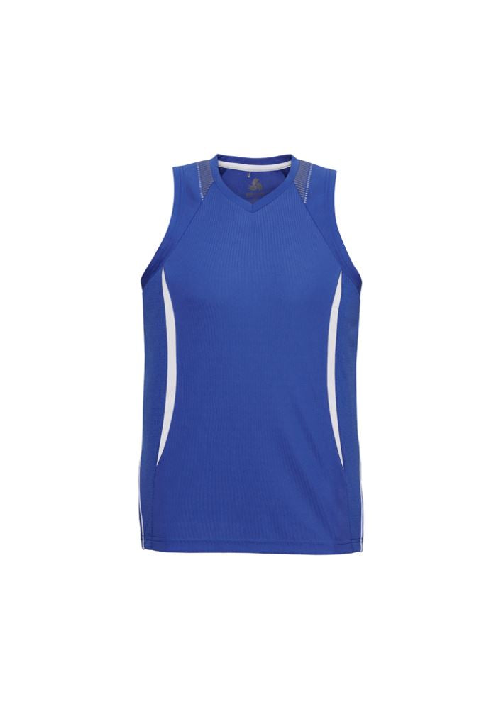 Men's Razor Singlet in Royal and White, size 5XL, featuring breathable mesh panels and modern design for athletic comfort.