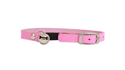 Kitten Safety Collar - Leather 25cm (Pink)