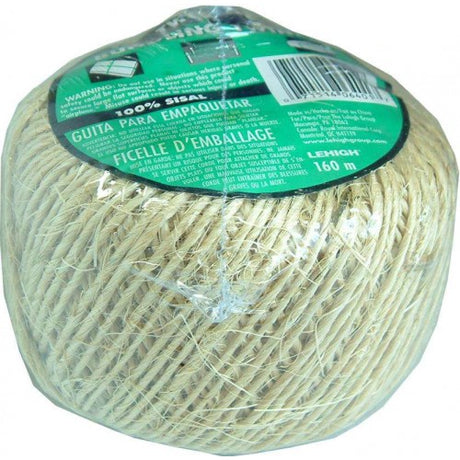 Strong and biodegradable Sisal Garden Twine #Sp20e, 525' ball for gardening, crafting, and parcel tying projects.