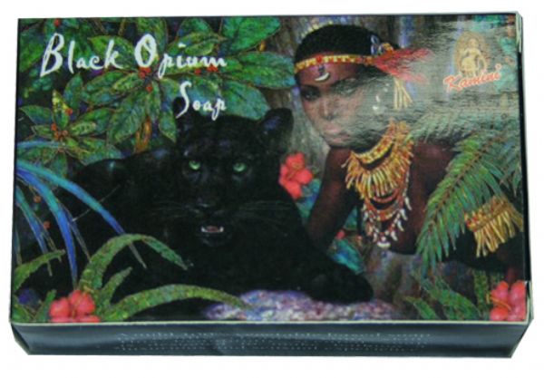 Luxurious Black Opium Soap, infused with rich coffee and floral notes, gently cleanses and moisturizes for a lavish experience.