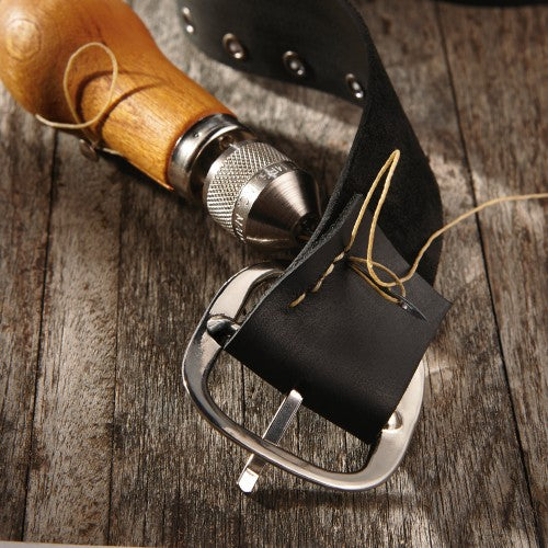 Speedy Stitcher Sewing Awl set for heavy materials, includes threads and needles for reliable DIY and repair projects.