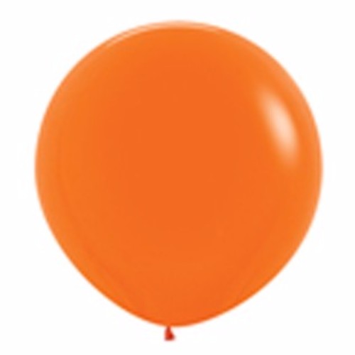 Bright orange 90cm latex balloons, pack of 2, perfect for vibrant party decorations and celebrations.