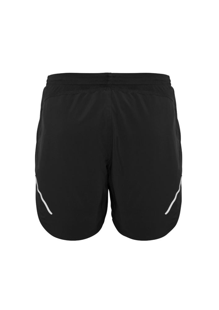 Kids Tactic Shorts in black, size 12, featuring breathable fabric, reflective tape, and comfy elastic waistband for active play.