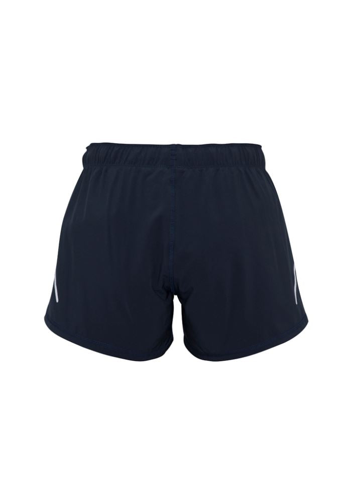 Navy Ladies Tactic Shorts, size S, featuring breathable fabric, quick-dry technology, and reflective safety details.