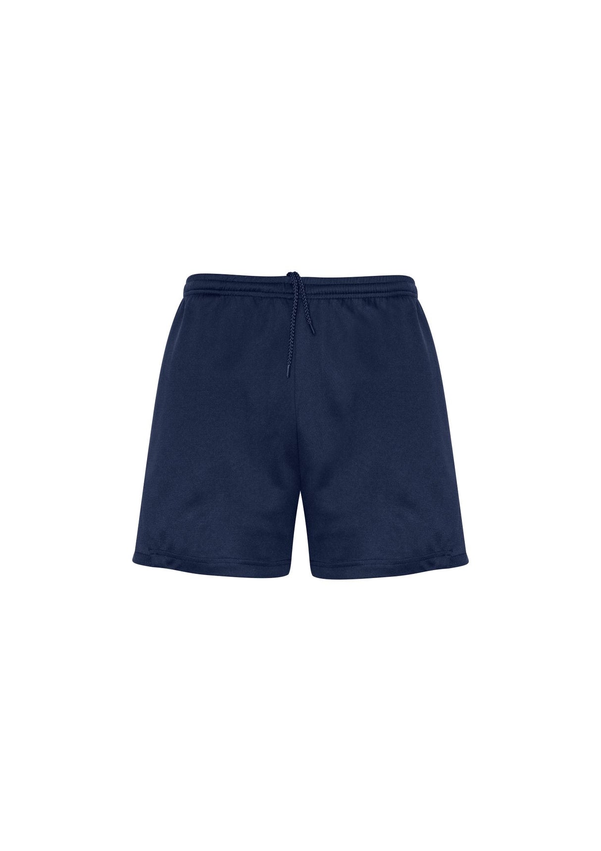 Kids navy Circuit Short, size 12, in breathable micro polyester with reflective trims and zippered pocket for active play.
