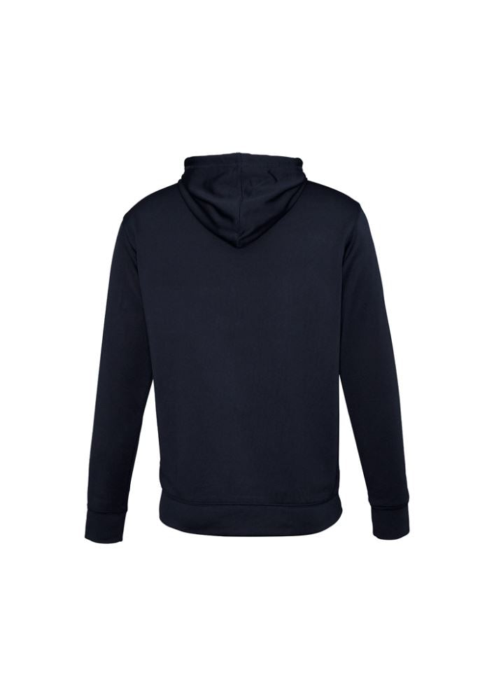 Kids Hype Pull-On Hoodie in navy, size 16, featuring fleece fabric, kangaroo pocket, and safe no-drawstring design for comfort.
