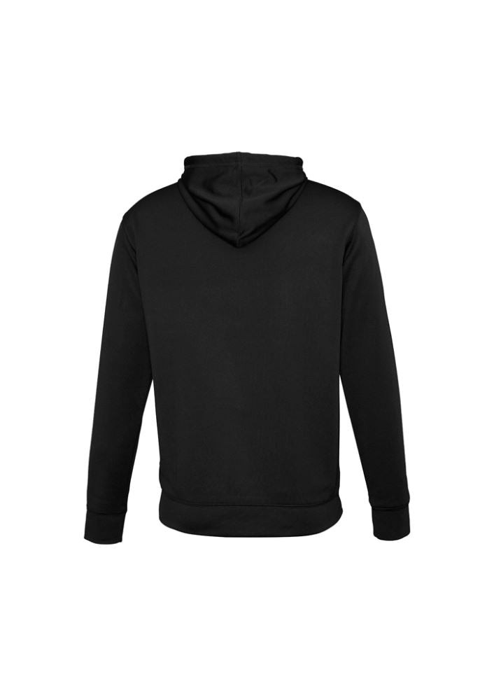 Men's black Hype pull-on hoodie in size M, featuring a kangaroo pocket and loose-fit hem, crafted from warm performance fleece.