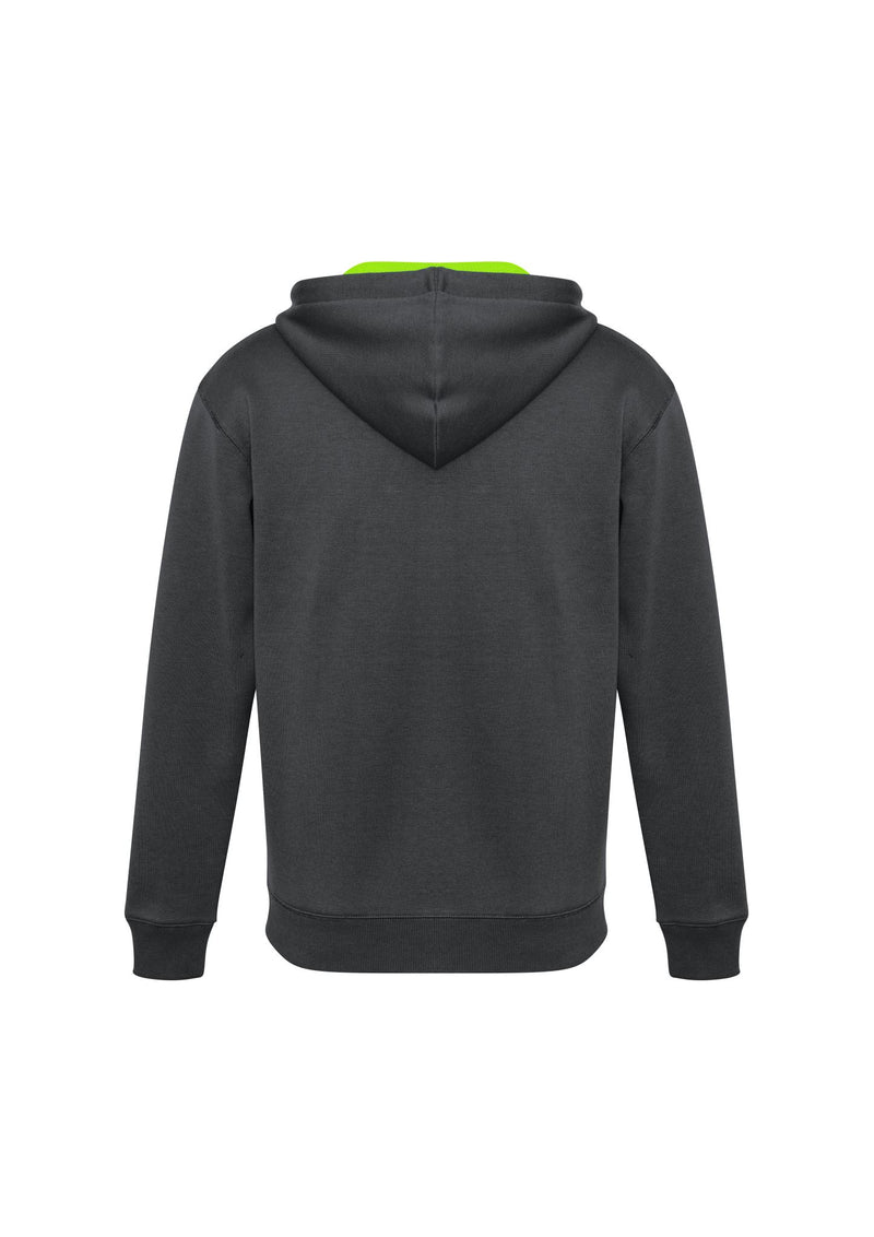 Adults Renegade Hoodie - Grey/Fluoro Lime/Silver - Size S