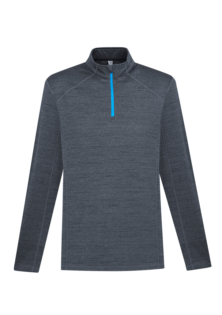 Men's Monterey Top in Black Solid, featuring 1/2 zip collar, honeycombed fleece, and modern fit for versatile style.