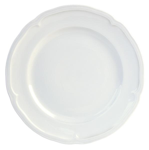Elegant 23cm white porcelain side plate, combining beauty with durability for stylish dining.