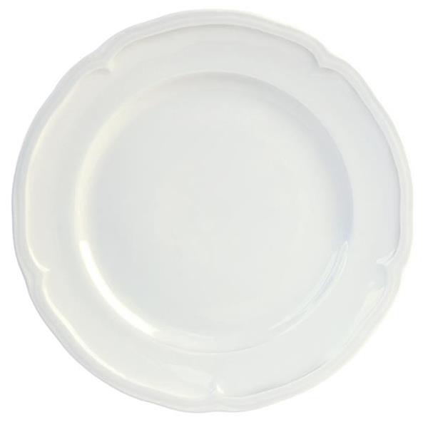 Elegant 27cm white porcelain dinner plate, lightweight yet durable, perfect for any kitchen setting.