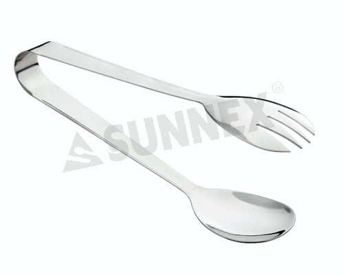 Stainless steel salad tongs, 20.5cm, designed for versatile serving of salads and pasta, featuring an ergonomic grip.