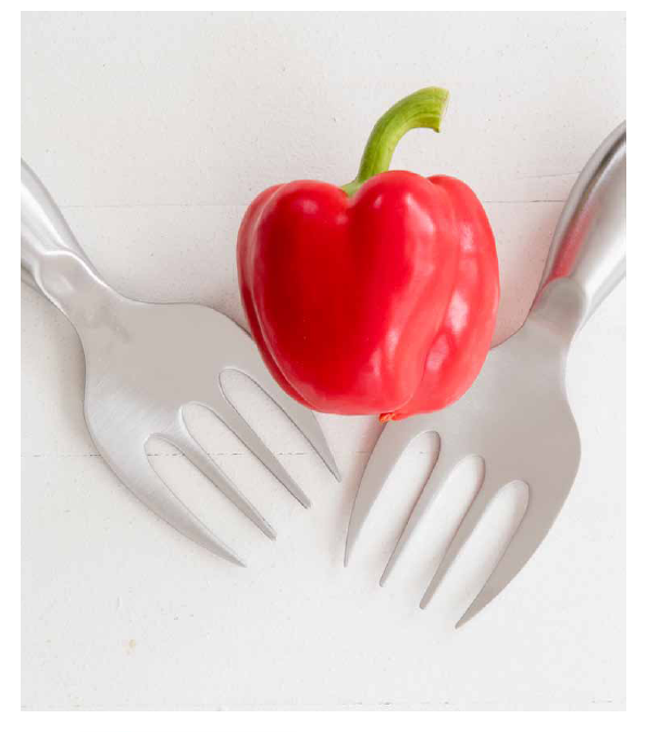 Stainless steel salad serving hands in a gift box, elegant design, perfect for stylish serving and gifting.