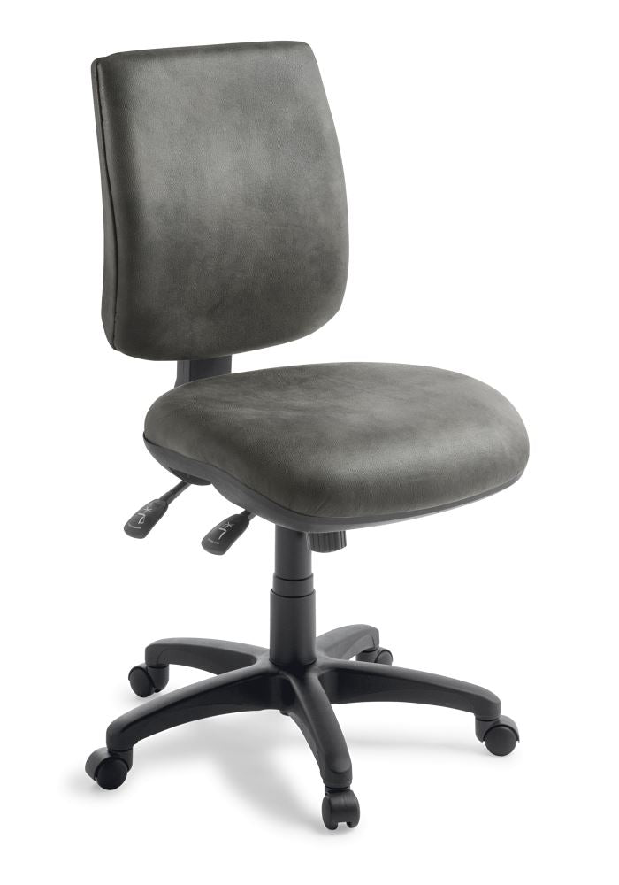 Ergonomic Heavy Duty Sport Office Chair in Slate with plush back, adjustable features, and robust design for max comfort.