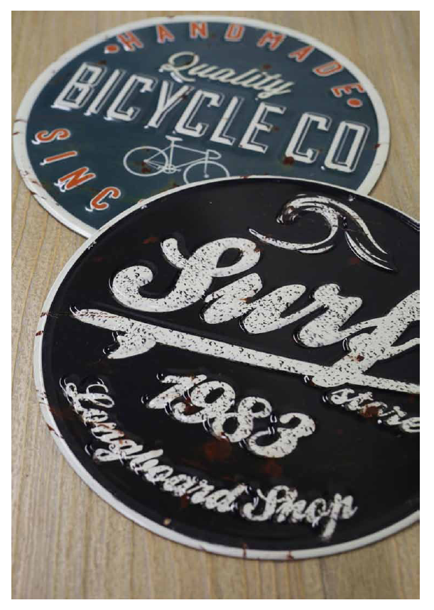 Rustic 30 x 30cm surf plaque capturing coastal vibes, perfect for beach-themed decor in any room.