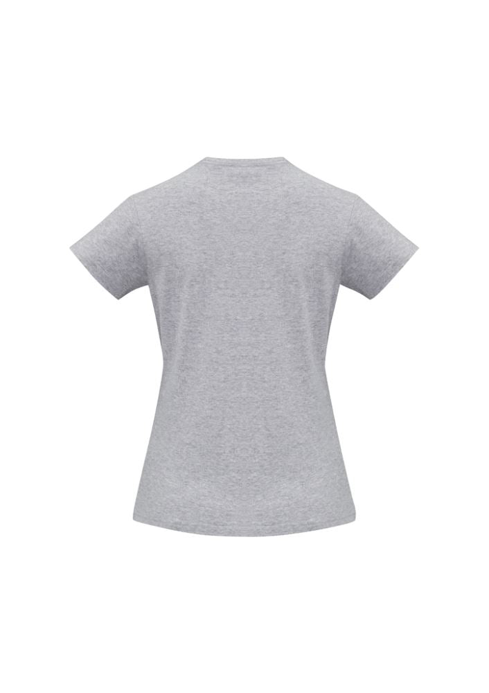 Grey Marle Ladies Ice Tee in Size 16, featuring soft cotton, ribbed neck, and durable stitching for comfort and style.