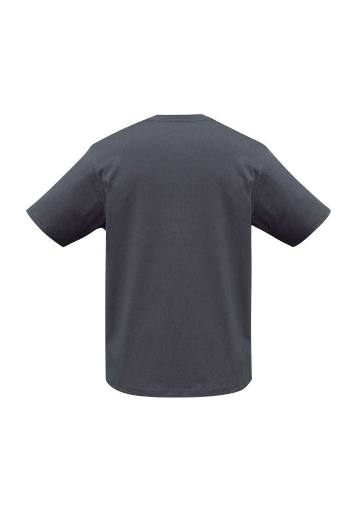 Kids Ice Tee in charcoal, size 16, made from 100% premium cotton, features a ribbed collar and durable twin needle stitching.