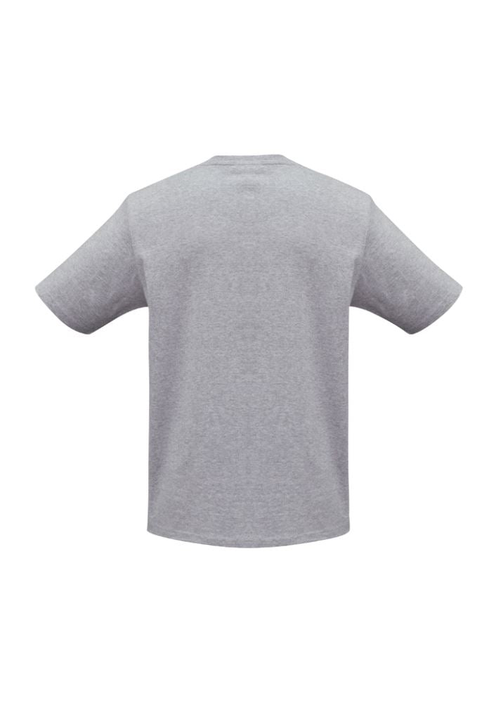 Kids Ice Tee in Grey Marle, size 6, made from soft cotton with ribbed collar, ideal for active wear and easy styling.
