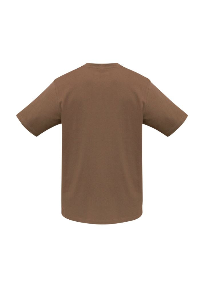 Kids Ice Tee in Mocha, size 14, featuring soft, breathable cotton, ribbed collar, and durable twin needle stitching.