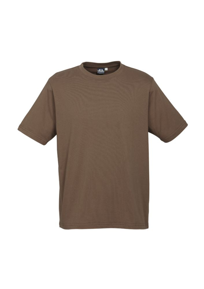 Kids Ice Tee in Mocha, size 16, offering soft cotton, ribbed collar, twin needle finish, perfect for active wear and casual outings.