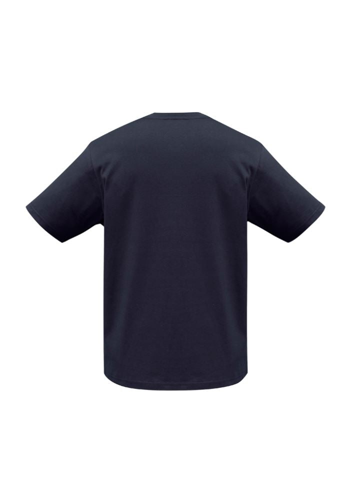Navy Men's Ice Tee, size L, from Biz Collection, crafted from premium cotton with ribbed neck and durable seams for comfort.