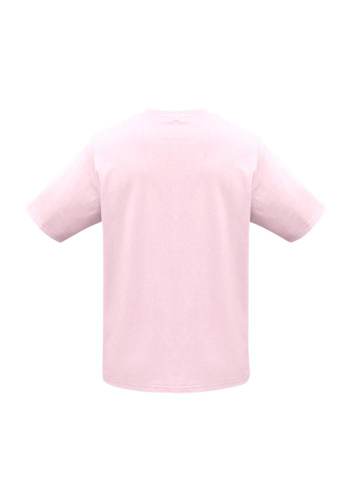 Kids Ice Tee in pink, Size 10, made from 100% combed cotton, featuring a ribbed collar and ideal for warm weather activities.