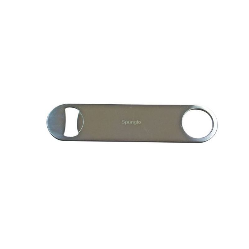 Premium 7-inch SPUNGLO SPEED OPENER made of non-magnetic stainless steel for swift and stylish bottle opening.