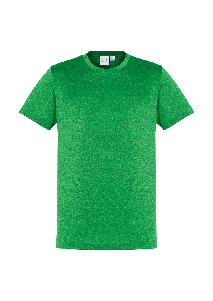 Men's Lime Aero Tee in 3XL, featuring soft micro polyester, modern heathered design, crew neck, and UPF protection.