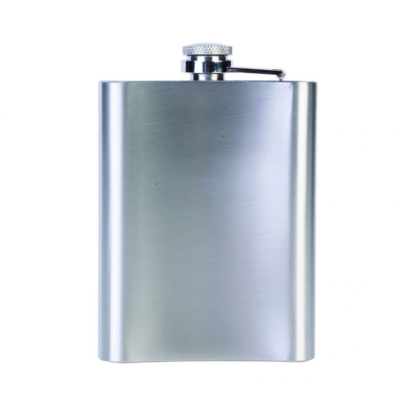 Stainless steel F*ck You Flask, 13.5cm tall, holds 8oz of liquor, perfect blend of humor and practicality for gatherings.