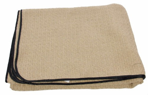 Soft Natural and Black Blanket, 2M x 1.4M, made from 100% acrylic for warmth and elegance in any setting.