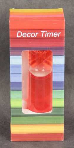 Vibrant red 2 Min Oil Filled Timer, 20cm high, ensures precise cooking with an easy-to-read dial for perfect timing every time.