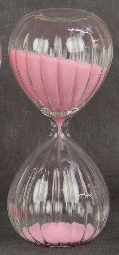 Elegant 10-minute hourglass timer, 16cm tall, perfect for time management and decorative home or office use.
