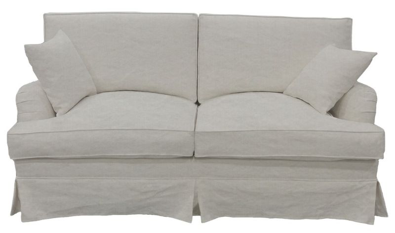 Elegant Daytona 2-seater sofa in Salt & Pepper, featuring a plush foam and feather filling for comfort and style.