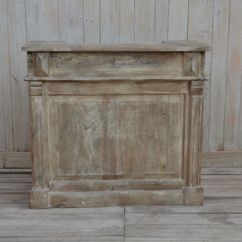 Solid mango wood bar table, 120cm long, blending rustic charm with modern elegance, perfect for entertaining and durable.