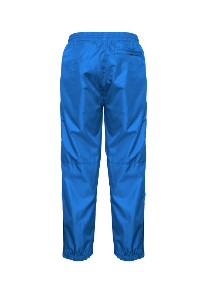 Adults Flash Track Pant in Royal, Size M, made of durable Micro Fibre with elastic waist, pockets, and knee-height zippers.
