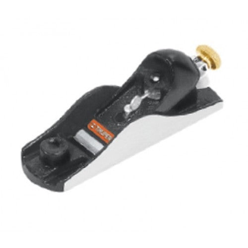 High carbon steel block plane with ergonomic design and adjustable depth for precise woodworking. Ideal for amateurs and professionals.
