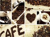 Intricate metal wall art celebrating coffee culture, measuring 20 x 30cm, ideal for cafes or home decor.