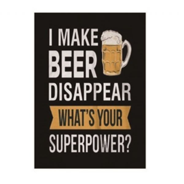 Superpower Raised Metal Wall Art featuring textured lettering and an uplifting message, perfect for modern home decor.