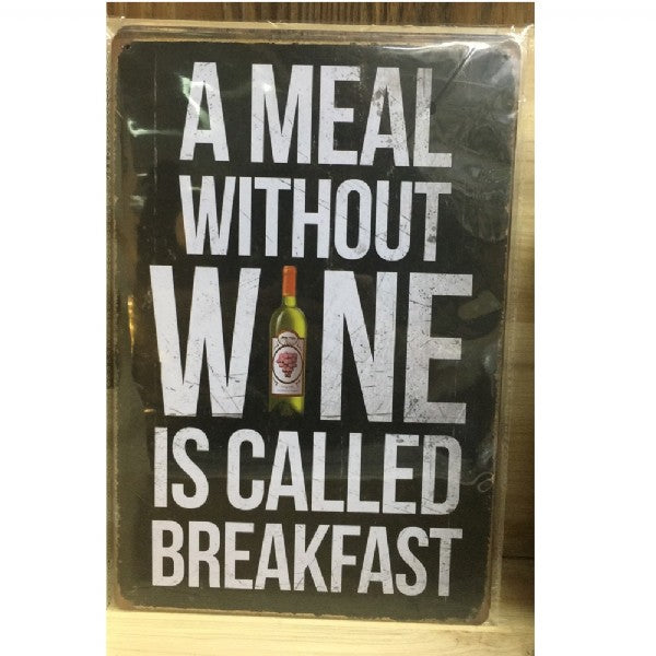 Intricate Without Wine Metal Wall Art, 30x20 cm, adds elegance and charm to any modern living space or wine lover's decor.