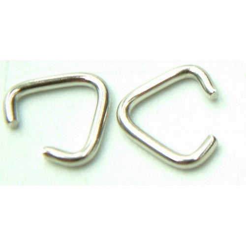 Chrome-plated brass ball chain fitting triangles R466 No. 6, pack of 100, ideal for plumbing and DIY projects.