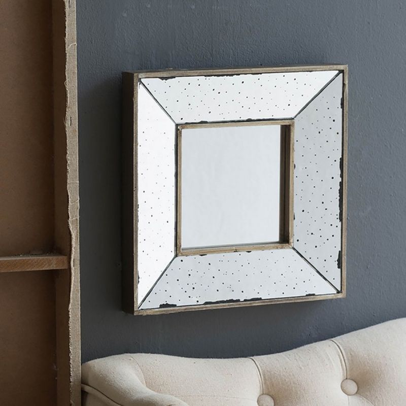 Elegant 30.5CM framed mirror in glass and MDF, perfect for enhancing decor and reflecting light in any room.