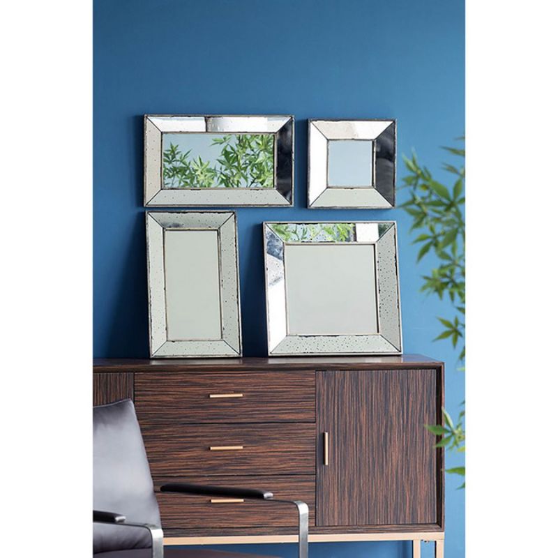 Elegant 30.5CM framed mirror in glass and MDF, perfect for adding sophistication and light to any room.