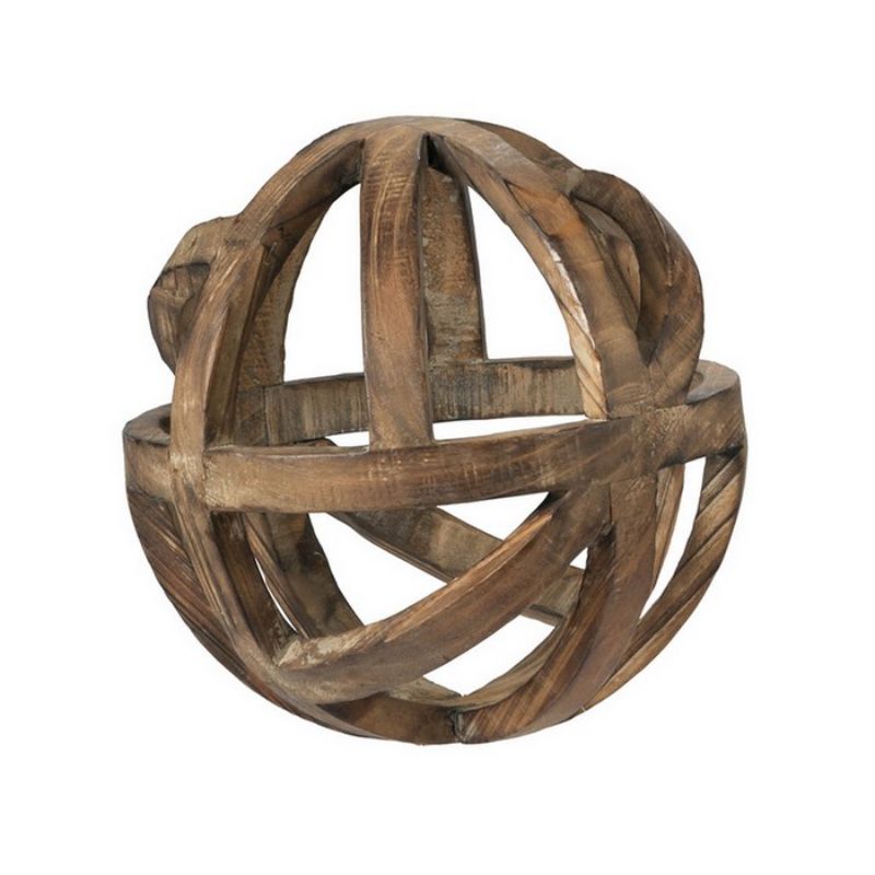 Ravello Wooden Orb, 25cm, eco-friendly decor piece with unique design, perfect for modern and rustic interiors.
